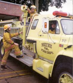 Volunteers with the Fire Department