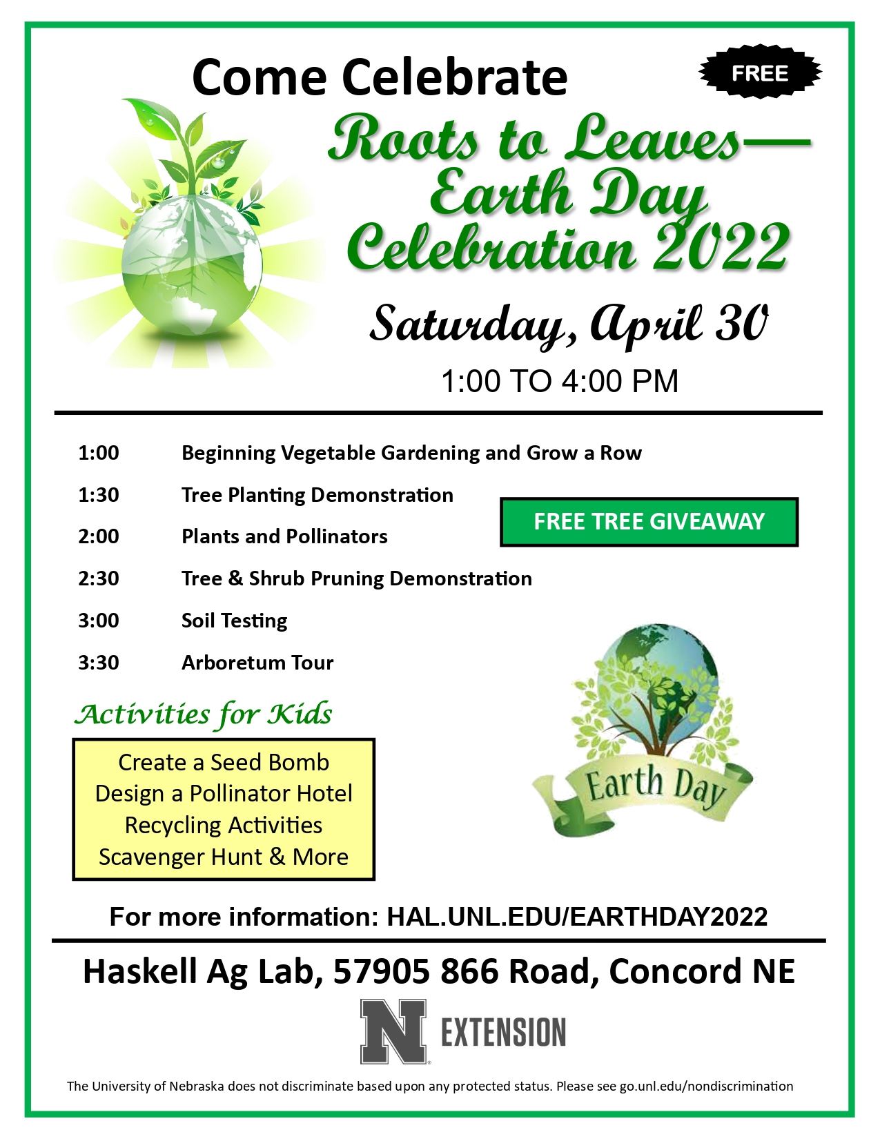 Earth Day Celebration at Haskell Ag Lab 4-30-22