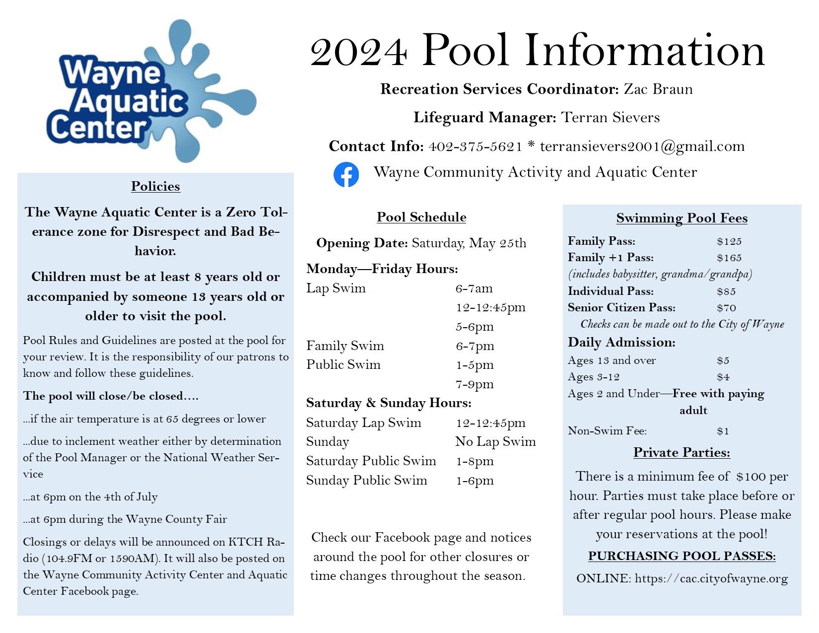 2024 Pool Information Flyer2